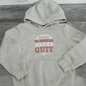 Nike winners never quit hoodie sweatshirt